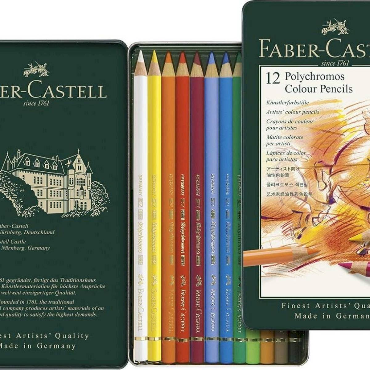 Faber Castell - 12 crayons Polychromos